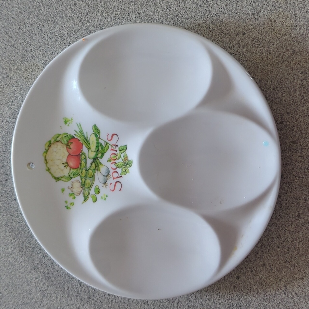 Vintage vegetable Pattern spoon rest